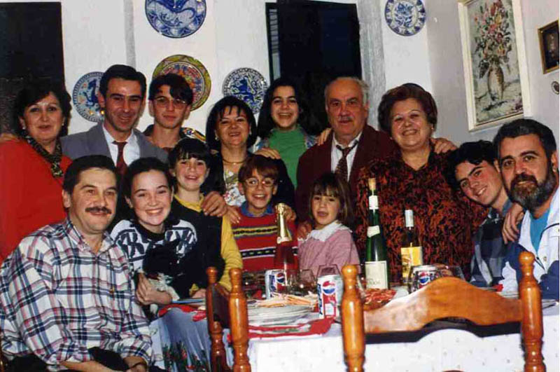 Alfonso el Caillo con la familia