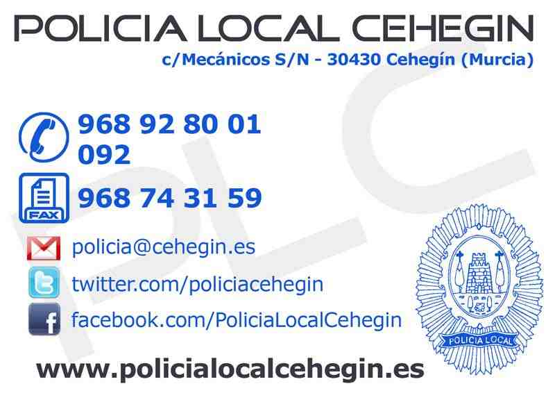 La Policía Local de Cehegín sorprende a tres varones robando en un almacén de la Mancomunidad de Canales del Taibilla