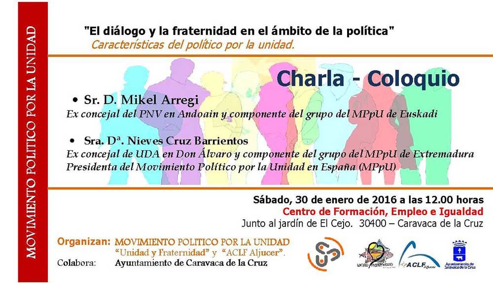 Una charla coloquio sobre diálogo y fraternidad reúne en Caravaca a políticos de diferentes partidos