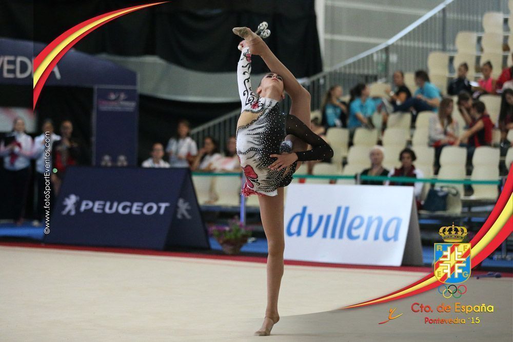La gimnasta Mari Ángeles en el Campeonato de España