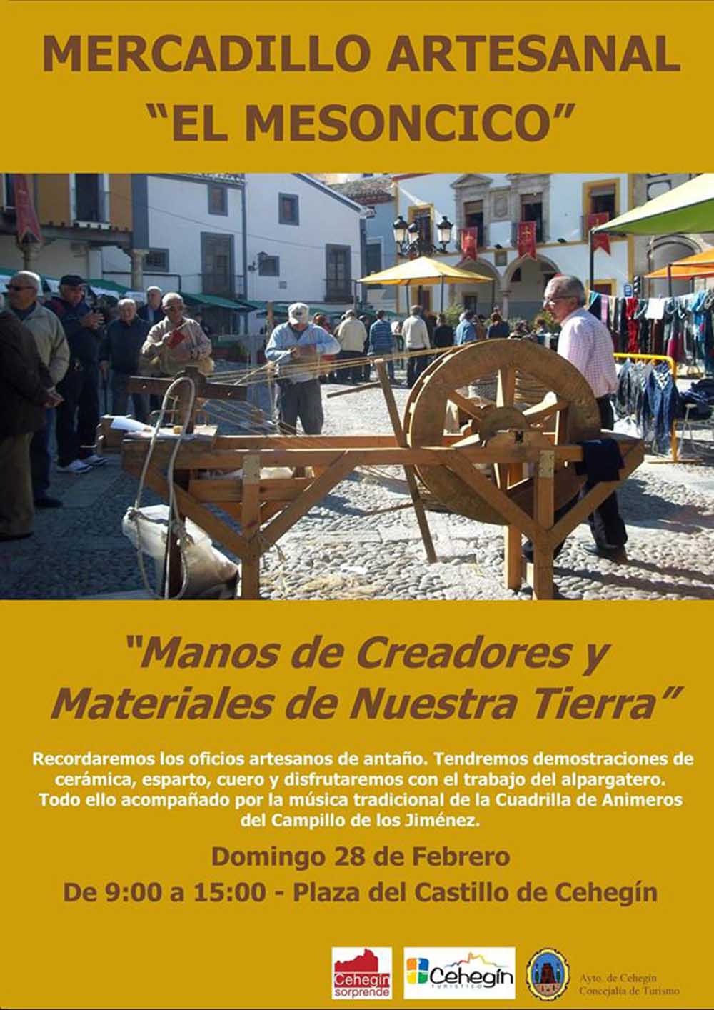 ‘El Mesoncico’ regresa este domingo a Cehegín con una edición dedicada a los oficios artesanos