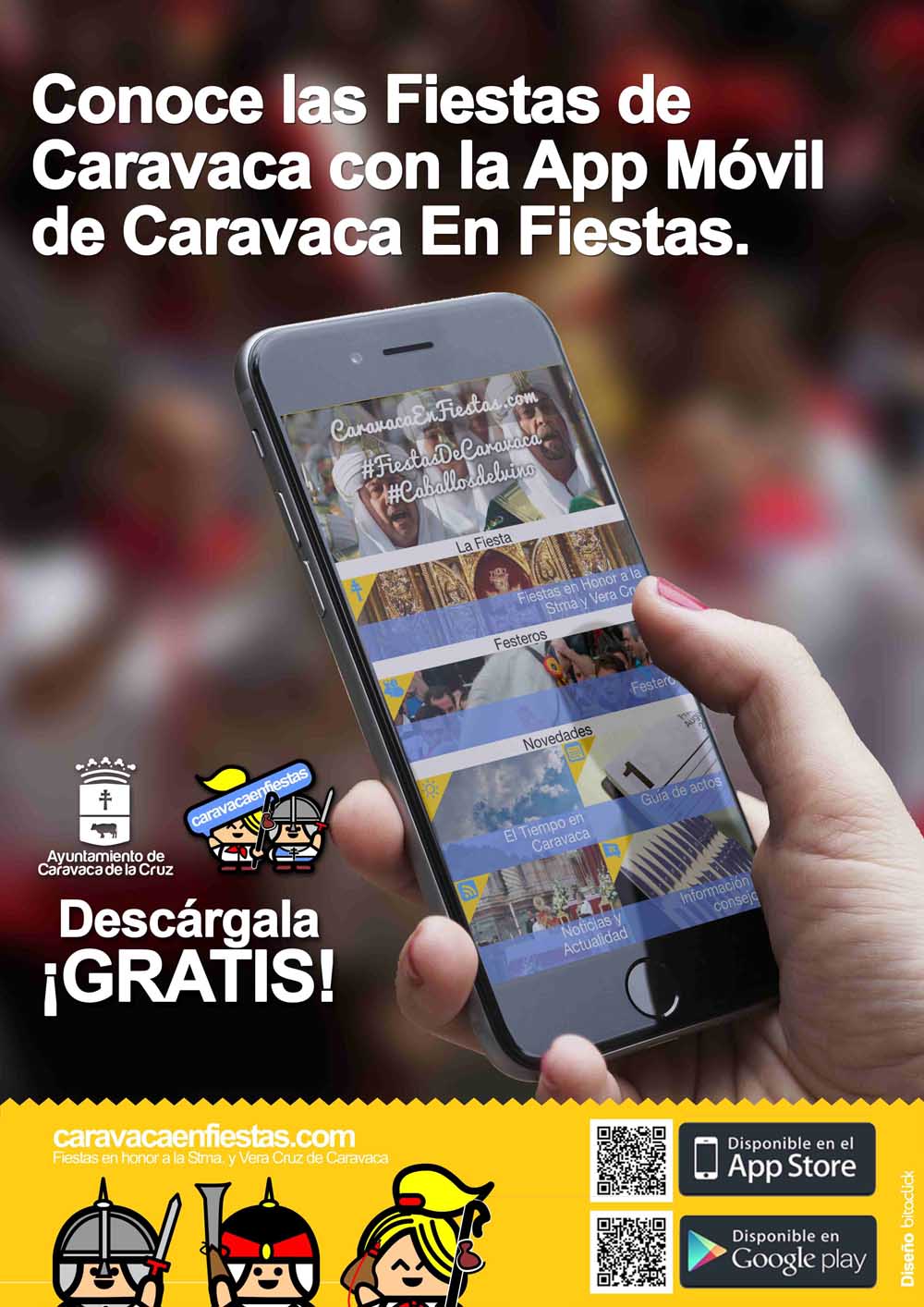 Disponible para IOS y Android la aplicación móvil de las fiestas patronales de Caravaca