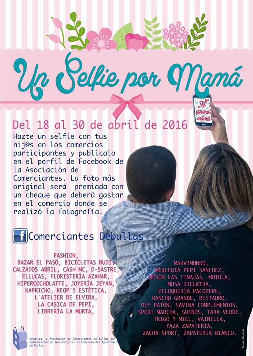 'Un selfie por mamá' nueva campaña de la Asociación de Comerciantes de Bullas para el Día de la Madre
