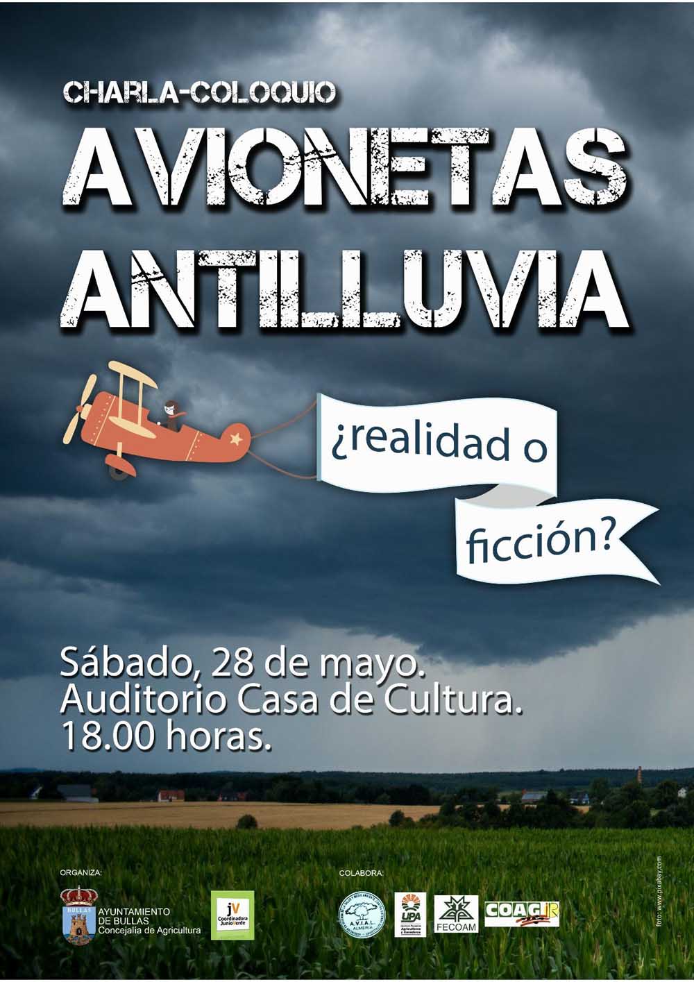 Charla en Bullas el sábado 28 de mayo sobre las avionetas anti-tormenta o anti-lluvia
