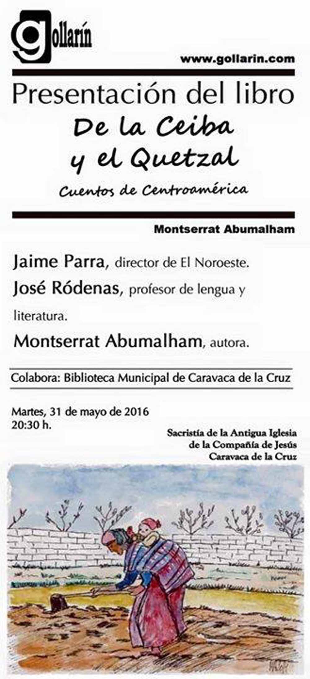 Monserrat Abumalham presenta “De la Ceiba y el Quetzal” en la Feria del Libro de Caravaca