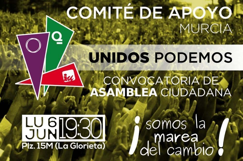 La ciudadanía podrá participar en la campaña de Unidos Podemos en Murcia