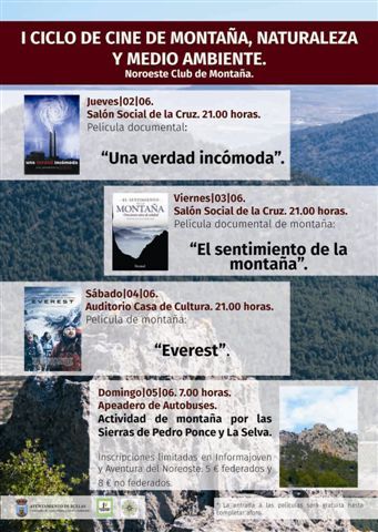 I Ciclo en Bullas de Cine de Montaña, Naturaleza y Medio Ambiente
