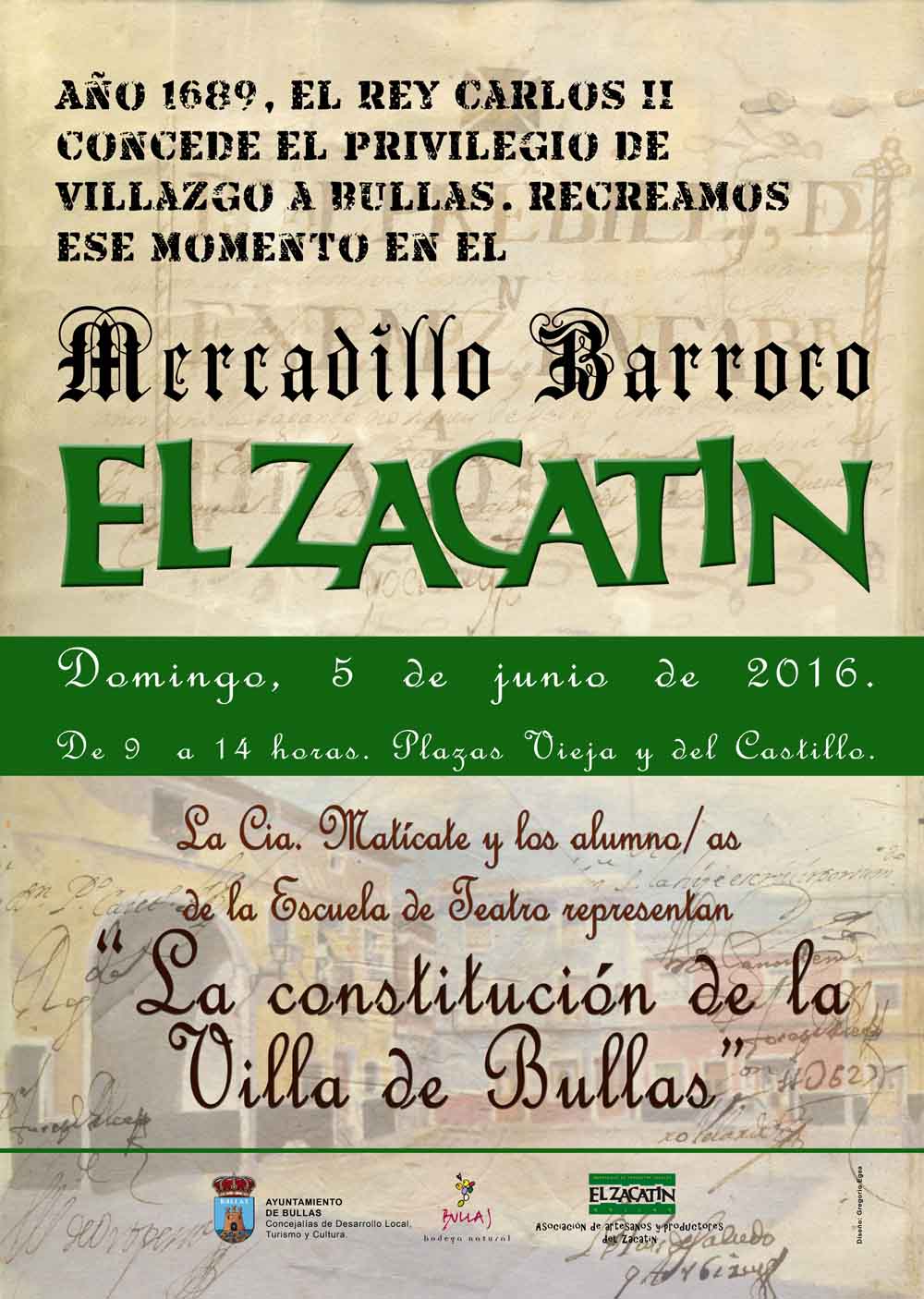 'El Zacatín' de Bullas se traslada este domingo al pasado para revivir su independencia y constitución como 'Villa de Bullas'