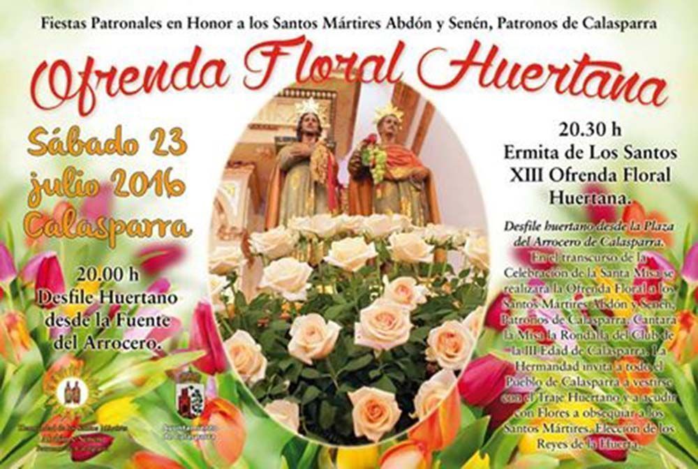 Calasparra se prepara para celebrar la Ofrenda Floral Huertana