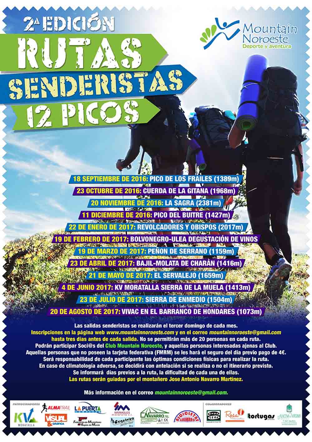 Segunda edición de Rutas Senderistas 12 Picos organizada por el Club Mountain Noroeste