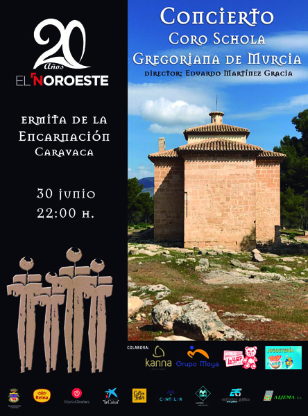 El Noroeste acerca la música coral a la ermita de La Encarnación con la ‘Schola Gregoriana de Murcia’