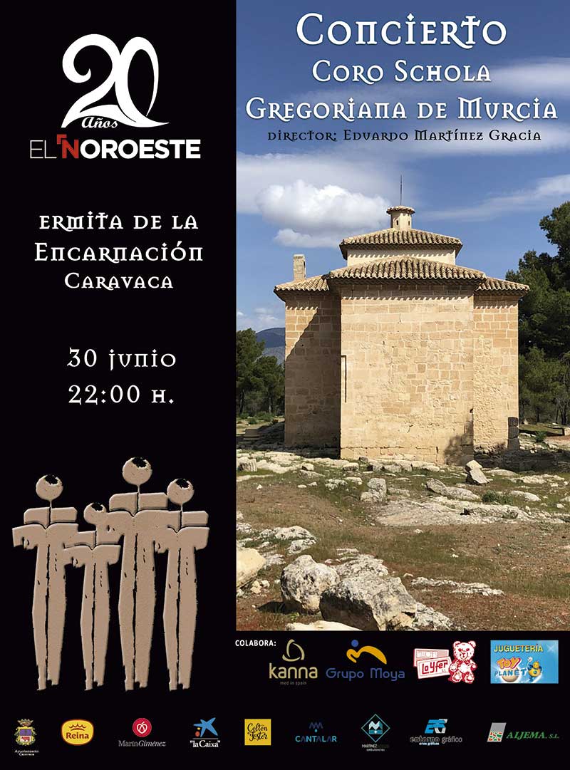 Concierto Coro Schola Gregoriana de Murcia 20 años El Noroeste