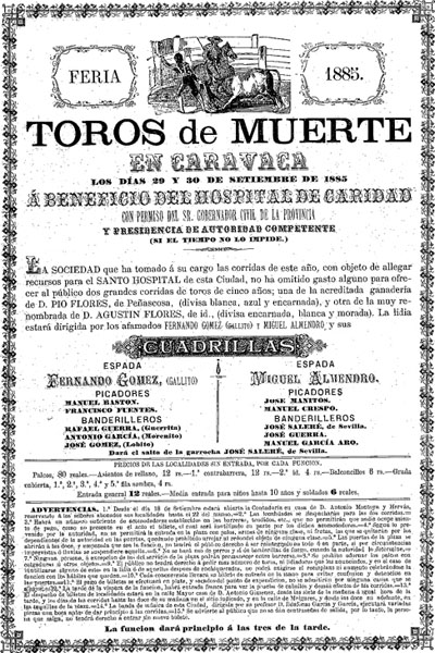 Cartel de la actuación de El Gallo en Caravaca