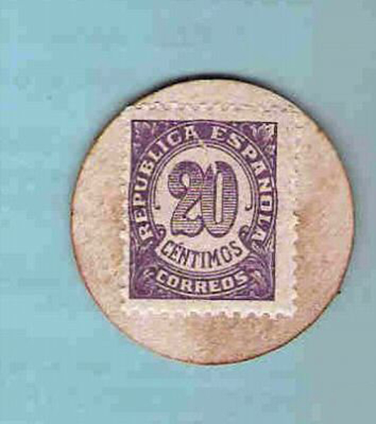 Moneda de carton 1937 rev.