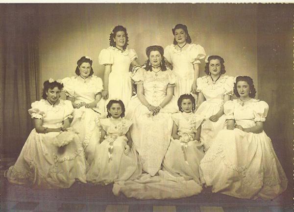 Participantes en los Juegos florales de 1950