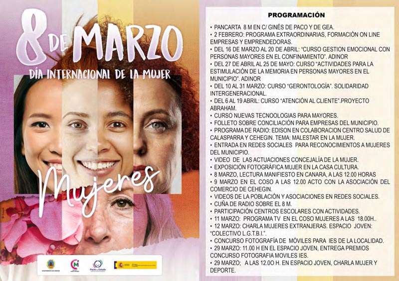 Presentada en Cehegín la programación de actividades con motivo del Día Internacional de la Mujer.  