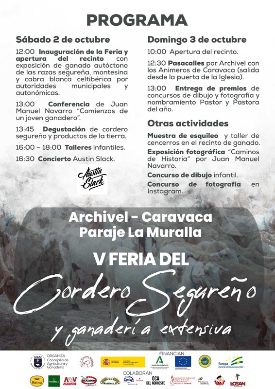 Del 1 al 3 de octubre regresa la Feria del Cordero Segureño y la Ganadería Extensiva al paraje ‘La Muralla’ de Archivel
