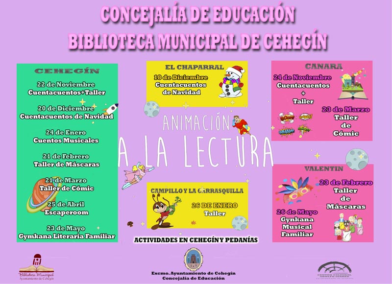 La Biblioteca de Cehegín presenta su programa de actividades anual para la Animación a la Lectura
