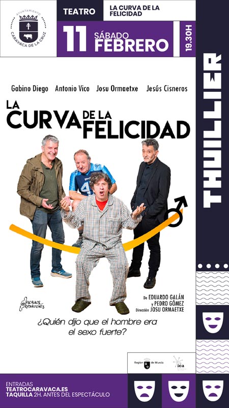 Gabino Diego protagoniza este sábado en Caravaca la comedia ‘La curva de la felicidad’