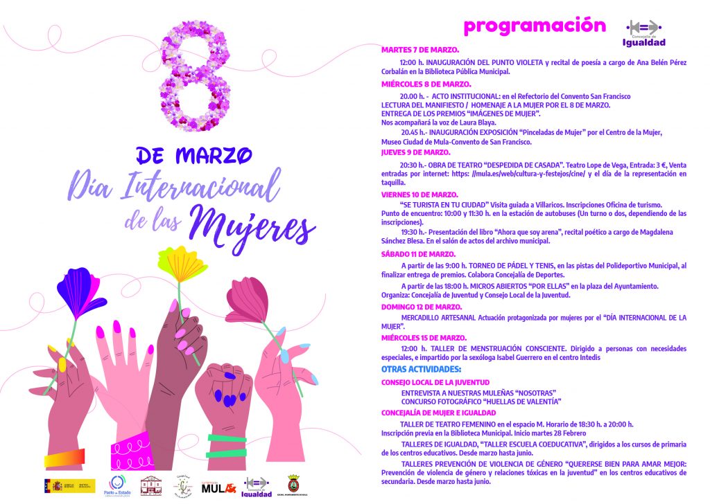 El Ayuntamiento de Mula presenta su programación con motivo del 8M