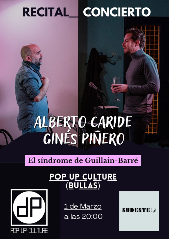 Alberto Caride, acompañado de Ginés Piñero, presenta el día 1 en Bullas "El síndrome de Guillain-Barré"