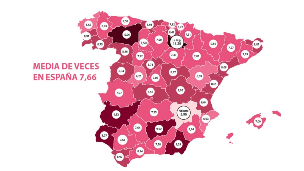 El mapa de hábitos sexuales en Murcia indica relaciones más fáciles, uso extendido de internet y una media de casi 9 veces al mes