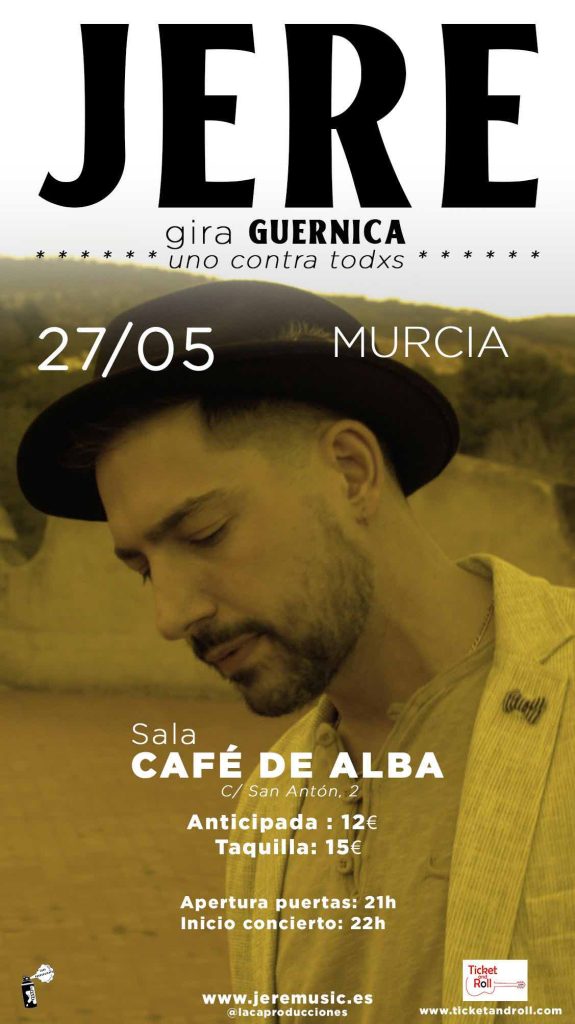 La gira de Jere llega al Café de Alba en Murcia el 27 de mayo