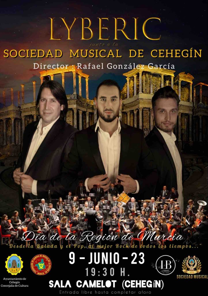 Concierto de la Sociedad Musical de Cehegín y Lyberic para celebrar el Día de la Región