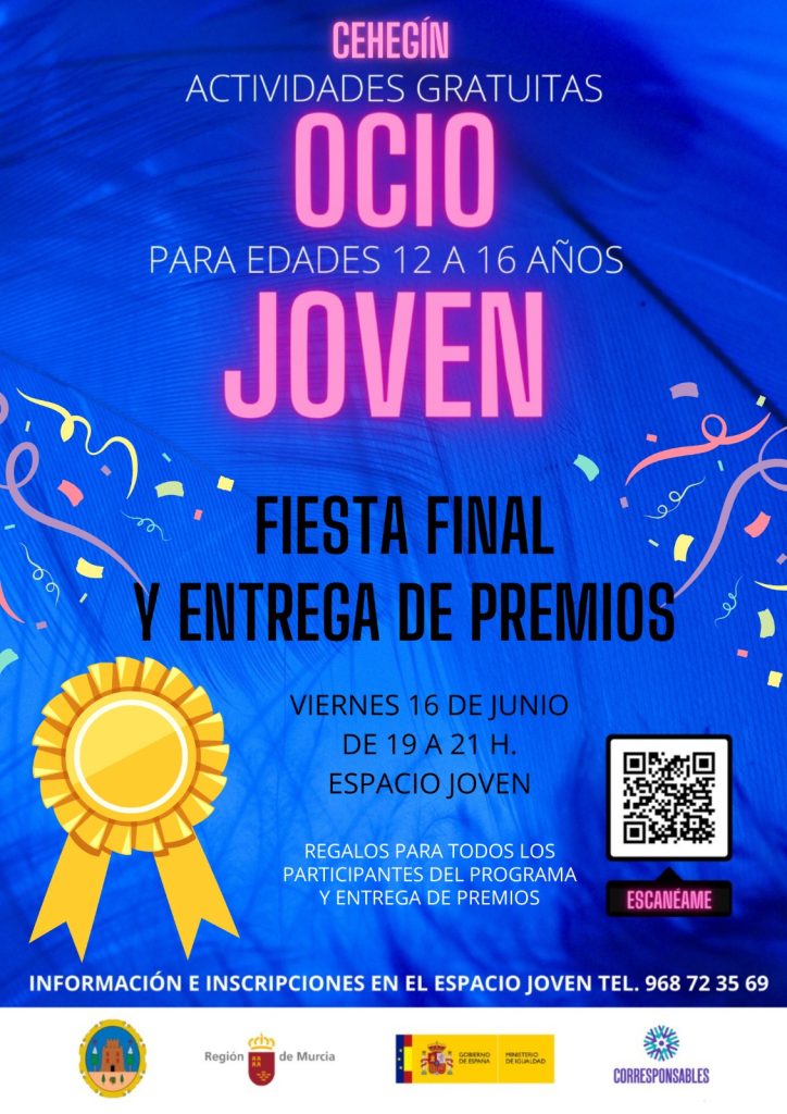 Fiesta Final y Entrega de Premios del programa Ocio Joven de Cehegín