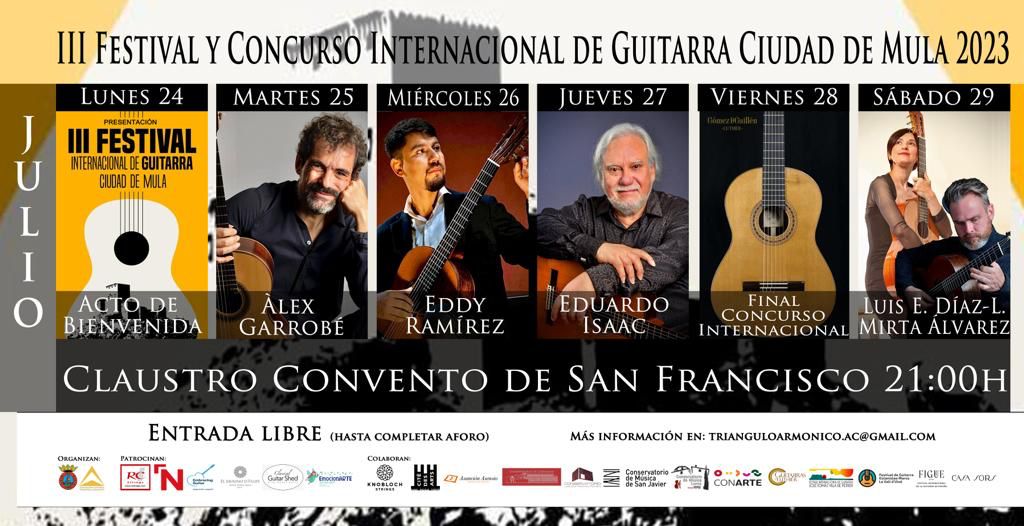 Llega la tercera edición del festival y concurso internacional de guitarra Ciudad de Mula