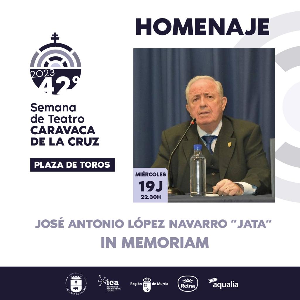 José Antonio López Navarro 'Jata' será homenajeado en la Semana del Teatro de Caravaca