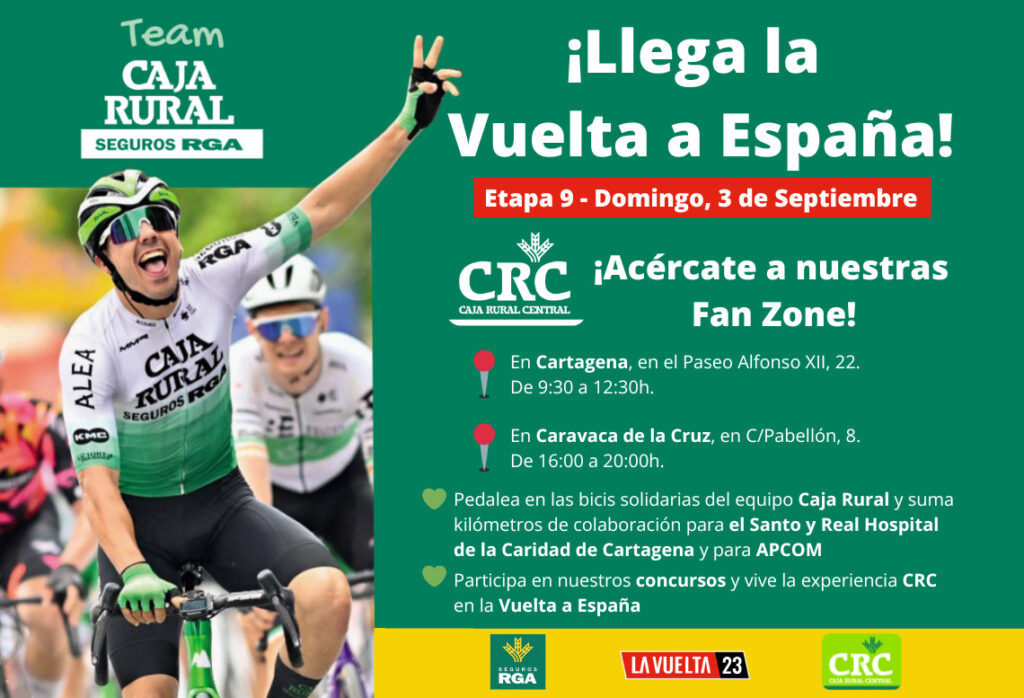 Vuelve a la Vuelta Ciclista la Fan Zone Solidaria de CRC y del equipo Caja Rural - Seguros RGA