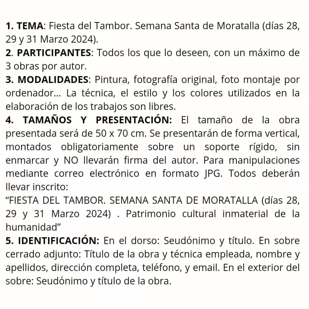 Moratalla busca cartel para su Fiesta del Tambor 2024