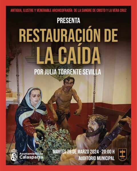 Presentación de la restauración de la imagen de La Caída a cargo de la calasparreña Julia Torrente Sevilla