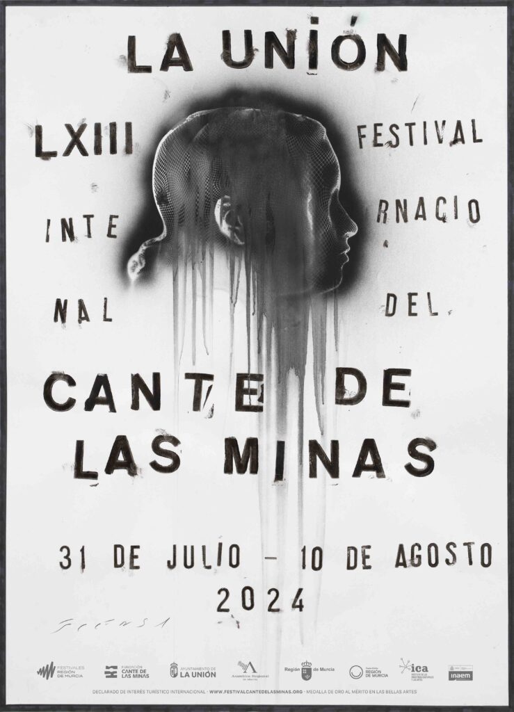 Jaume Plensa plasma “la voz que sale de la oscuridad de la garganta” en el cartel del 63º Cante de las Minas